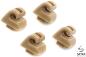 Preview: 4x Sonnenblende Halter für Mercedes W201 W124 C124 S124 W126 C126 Beige Halter