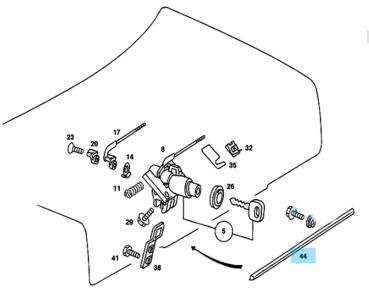 Griffleiste Kofferraum für Mercedes W201 190 Kofferraumleiste A2017580202
