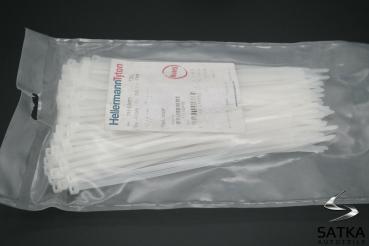 100x HellermannTyton Kabelbinder T30L-PA66 190mm x 3,5mm UL94V-2 Polyamid 135N