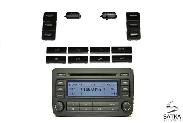 Radioknöpfe für VW Golf Caddy Jetta Multivcan Radiotasten Bedientasten 16-Teilig